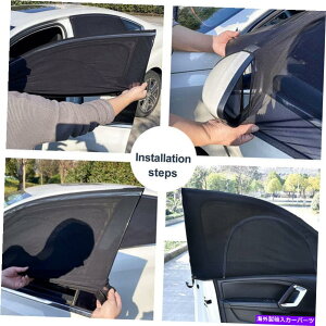 TVF[h 4PCSJ[TVF[hTChEBhEJ[eoCU[A`XL[gbVJo[ی 4PCS Car Sun Shade Side Window Curtain Visor Anti-Mosquito Mesh Cover Protection
