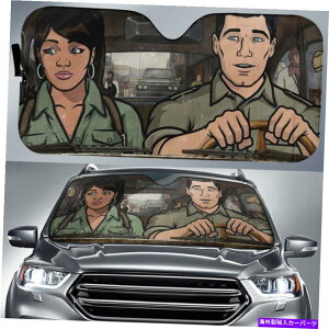 TVF[h A[`[erV[YX^[OA[`[iPCUNJCG^WFJ[TVF[h Archer TV Series Sterling Archer Lana Kane Un Chien Tangerine Car Sun Shade