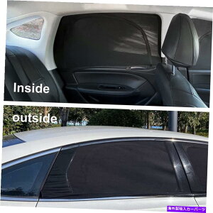 TVF[h 4×Ԃ̑zVF[hTChEBhEJ[eA`XL[gbVJo[UVveN^[ubN 4×Car Sun Shade Side Window Curtain Anti-Mosquito Mesh Cover UV Protector Black