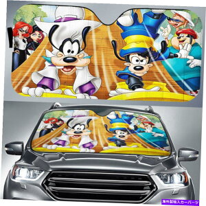TVF[h ɊԔȉfMax GoofƊԔȃXP[g{[hJ[̓A An Extremely Goofy Movie Max Goof And Goofy Skateboarding Car Sun Shade