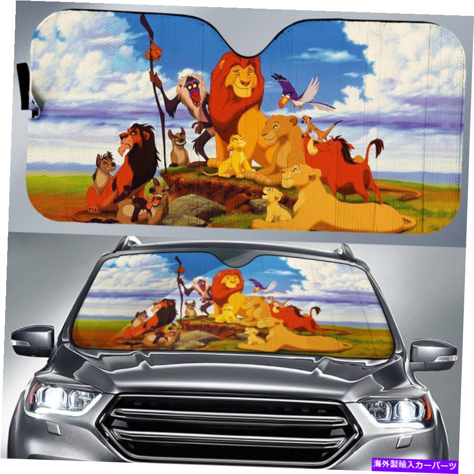 魅力の サンシェード ライオンキングのキャラクタースカーシンバムファサプンバティモン2車の日陰 The Lion King Characters Scar Simba Mufasa Pumbaa Timon 2 Car Sun Shade
