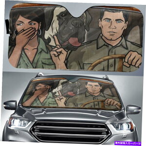 TVF[h A[`[erV[YX^[OA[`[iPCJUbNhbOJ[TVF[h Archer TV Series Sterling Archer Lana Kane Kazak Dog Car Sun Shade