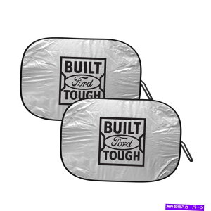 �T���V�F�[�h �t�H�[�h�^�t���j�o�[�T���t�B�b�g32 x 28�f���A���p�l���܂肽���݃t�����g�K���X�T���V�F�[�h Built Ford Tough Universal Fit 32 x 28 Dual Panel Folding Windshield Sunshade