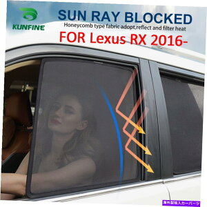 TVF[h 2xJ[TChtgEBhETVF[hUVیJo[NTXRX 2016- 2x Car Side Front Window Sun Shade UV Protection Cover Mesh For Lexus RX 2016-