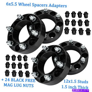 Xy[T[ 4x 1.5 ''g^chNTXGX460p̃nuZgbNzC[Xy[T[A_v^[6x5.5 4x 1.5'' Hubcentric Wheel Spacers Adapters 6x5.5 For Toyota Tundra Lexus GX460