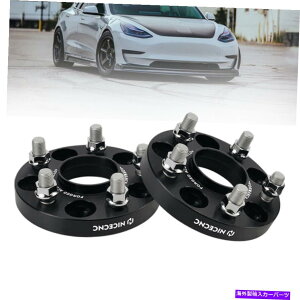 Xy[T[ 2x15mm 0.59in M14x1.5 14mmx1.5eXf3 / Yp̃nuZgbNzC[Xy[T[Lbg 2X15mm 0.59in M14x1.5 14mmx1.5 Hubcentric Wheel Spacer Kit for Tesla Model 3 / Y