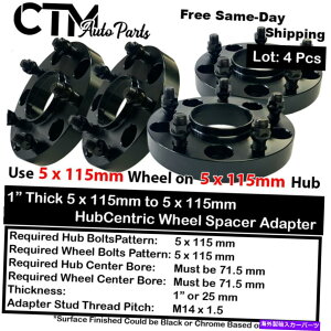 Xy[T[ 4x 1 "5x115 71.5mm{AnuZgbNzC[Xy[T[tBbg[d`W[300 4x 1" Thick 5x115 71.5mm Bore HubCentric Wheel Spacer Fit Charger Challenger 300