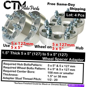 �X�y�[�T�[ 4x 1.5 ����5x5�i5x127mm�j78mm�{�A�z�C�[���X�y�[�T�[�A�_�v�^�[1/2�X�^�b�h�W�[�v�Ȃ� 4x 1.5 Thick 5x5(5x127mm) 78mm Bore Wheel Spacer Adapter 1/2 Stud JEEP & More�y���s�A���i�z