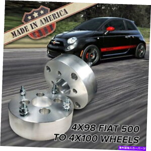 �X�y�[�T�[ X2 USA | 4x98?4x100�iFits 4 Lug fiat 500�j|�z�C�[���A�_�v�^�[ / 1.5 "�X�y�[�T�[ x2 USA | 4x98 to 4x100 (Fits 4 Lug Fiat 500) | Wheel Adapters / 1.5" Spacers