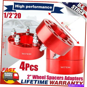 �X�y�[�T�[ 4PCS 2 "5x4.5�z�C�[���X�y�[�T�[1/2" x20�X�^�b�h1982-2011 Ford Ranger Jeep Cherokee 4Pcs 2" 5x4.5 Wheel Spacer 1/2"x20 Studs For 1982-2011 Ford Ranger Jeep Cherokee