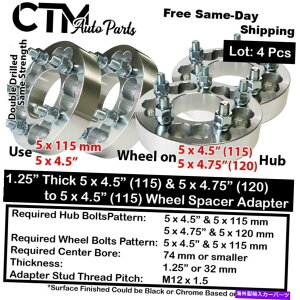 Xy[T[ 4x 1.25 "5x4.5i5x115j74mm CBzC[Xy[T[A_v^[tBbgg^NTXMitsub 4x 1.25" Thick 5x4.5(5x115) 74mm CB Wheel Spacer Adapter Fit Toyota Lexus Mitsub