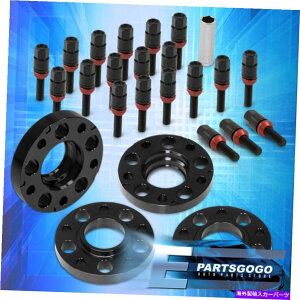 �X�y�[�T�[ BMW E36 E46 E90 20mm 5x120mm�z�C�[���X�y�[�T�[4PCS + M12X1.5�g���{���gBK For BMW E36 E46 E90 20mm 5x120mm Wheel Spacers 4PCS + M12x1.5 Extended Bolts BK�y���s�A���i�z