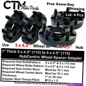Xy[T[ 4x 1 "5x4.5"i115j70mm{AnuZgbNzC[A_v^[Xy[T[tBbgNSX S2000Ȃ 4x 1" 5x4.5"(115) 70mm Bore Hubcentric Wheel Adapter Spacer Fit NSX S2000 & More
