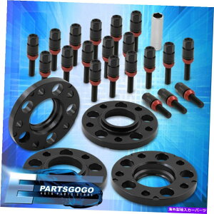 �X�y�[�T�[ BMW E36 E46 E90 15MM 5x120mm�z�C�[���X�y�[�T�[4PCS + M12X1.5�g���{���gBK For BMW E36 E46 E90 15mm 5x120mm Wheel Spacers 4PCS + M12x1.5 Extended Bolts BK�y���s�A���i�z