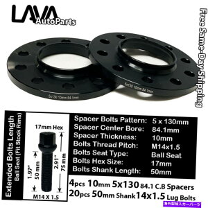 Xy[T[ 4PC 10mm5x130 84.1mm C.BzC[Xy[T[+14x1.5{gtBbgZfXGNX 4PC 10MM THICK 5X130 84.1MM C.B WHEEL SPACER+14X1.5 BOLT FIT MERCEDES G CLASS