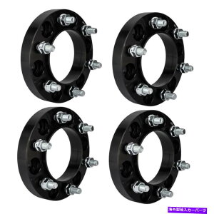 Xy[T[ 4PCSubN1 "zC[Xy[T[6x5.5" 12x1.5ZRCA4i[p̃nuZgbN 4pcs Black 1" Thick Wheel Spacers 6x5.5" 12x1.5 Hubcentric For Sequoia 4 Runner