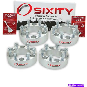 �X�y�[�T�[ 4PC 2 "�L���f���b�N�G�X�J���[�h�A�_�v�^�[���O�X�^�b�h6x5.5 lt�p�z�C�[���X�y�[�T�[ 4pc 2" Wheel Spacers for Cadillac Escalade Adapters Lugs Studs 6x5.5 lt