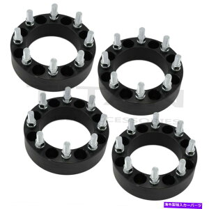 �X�y�[�T�[ 4PCS 2 �u���b�N�z�C�[���X�y�[�T�[8x6.5�i8x165.1�j50mm 9/16�X���b�h�s�b�` 4pcs 2 BLACK Wheel Spacers 8x6.5 ( 8x165.1 ) 50mm 9/16 Thread Pitch�y���s�A���i�z