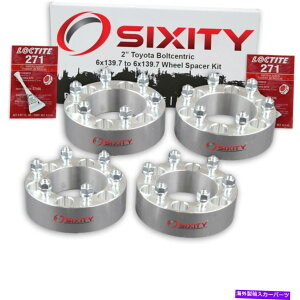 �X�y�[�T�[ 4PC 2 "�g���^�^�R�}�g���b�N�A�_�v�^�[���O�X�^�b�h6x139.7 IL�̃z�C�[���X�y�[�T�[ 4pc 2" Wheel Spacers for Toyota Tacoma Truck Adapters Lugs Studs 6x139.7 il