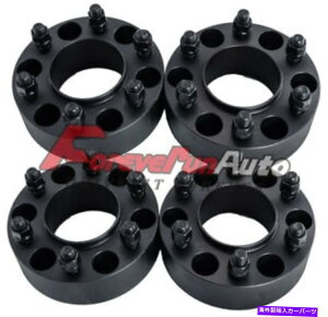 �X�y�[�T�[ 4PC 2 "6x135�u���b�N�n�u�Z���g���b�N�z�C�[���X�y�[�T�[�A�_�v�^�[14x2.0�t�H�[�hF-150�̃X�^�b�h 4PC 2" 6x135 Black Hubcentric Wheel Spacers Adapters 14x2.0 Studs for Ford F-150