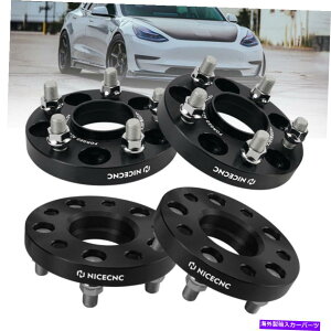 Xy[T[ NICECNC 4x 20mmeXfY 2020 2021A~jEp̃nuZgbNzC[Xy[T[Lbg NICECNC 4x 20mm Hubcentric Wheel Spacer Kit For Tesla Model Y 2020 2021 Aluminum