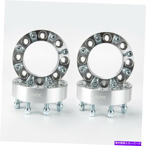 �X�y�[�T�[ 4PCS 2 "�z�C�[���X�y�[�T�[8x6.5�A�_�v�^�[9/16"�_�b�W�����p�X�^�b�h1500 3500 4Pcs 2" Wheel Spacers 8x6.5 Adapters 9/16" Studs For Dodge Ram 1500 3500
