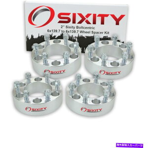 �X�y�[�T�[ 4PC 2 "60�̃s�b�N�A�b�v�g���b�NSUV�A�_�v�^�[���O�X�^�b�h6x139.7�̃z�C�[���X�y�[�T�[ 4pc 2" Wheel Spacers for Sixity Pickup Truck SUV Adapters Lugs Studs 6x139.7 it