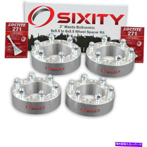 �X�y�[�T�[ 4PC 2 "�}�c�_B2000 B2200�A�_�v�^�[���O�X�^�b�h6x5.5 cx�̃z�C�[���X�y�[�T�[ 4pc 2" Wheel Spacers for Mazda B2000 B2200 Adapters Lugs Studs 6x5.5 cx