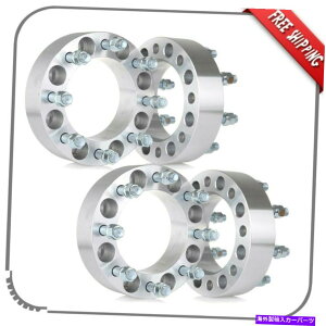 �X�y�[�T�[ 4PCS 2 "50mm��8x6.5?8x180�z�C�[���X�y�[�T�[�A�_�v�^�[14x1.5�V�{���[�p�X�^�b�h 4Pcs 2" 50mm Thick 8x6.5 to 8x180 Wheel Spacers Adapters 14x1.5 Studs For Chevy