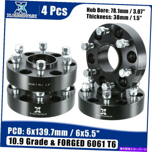 Xy[T[ 4pcs 6x5.5 "1.5 ''zC[Xy[T[A_v^[ubNfor gmc for gmc 4pcs 6x5.5" 1.5'' Thickness Wheel Spacer Adapter Black for Cadillac for GMC