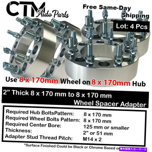 �X�y�[�T�[ 4x 2 ����8x170mm�z�C�[���X�y�[�T�[�t�B�b�g99-05�G�N�X�J�[�V����99-02 F250�X�[�p�[�f���[�e�BM14x2 4x 2 Thick 8x170mm Wheel Spacer Fit 99-05 Excursion 99-02 F250 Super Duty M14x2�y���s�A���i�z