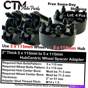 Xy[T[ 4x 2 "5x115 71.5mm{AnuZgbNzC[Xy[T[tBbg[d`W[300 4x 2" Thick 5x115 71.5mm Bore HubCentric Wheel Spacer Fit Charger Challenger 300