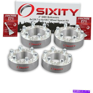 �X�y�[�T�[ 4PC 2 "GMC�L���j�I���A�_�v�^�[���O�X�^�b�h6x139.7 xn�p�z�C�[���X�y�[�T�[ 4pc 2" Wheel Spacers for GMC Canyon Adapters Lugs Studs 6x139.7 xn