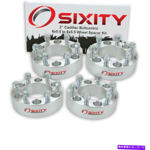 �X�y�[�T�[ 4PC 2 "�L���f���b�N�G�X�J���[�h�A�_�v�^�[���O�X�^�b�h6x5.5 VI�̃z�C�[���X�y�[�T�[ 4pc 2" Wheel Spacers for Cadillac Escalade Adapters Lugs Studs 6x5.5 vi