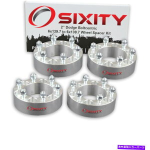 �X�y�[�T�[ 4PC 2 "�_�b�W�����p�z�C�[���X�y�[�T�[50���C�_�[D50�A�_�v�^�[���O�X�^�b�h6x139.7 QF 4pc 2" Wheel Spacers for Dodge Ram 50 Raider D50 Adapters Lugs Studs 6x139.7 qf
