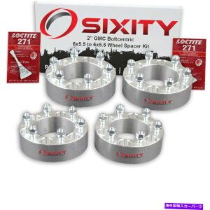 �X�y�[�T�[ 4PC 2 "GMC�L���j�I���A�_�v�^�[���O�X�^�b�h6x5.5 QJ�p�z�C�[���X�y�[�T�[ 4pc 2" Wheel Spacers for GMC Canyon Adapters Lugs Studs 6x5.5 qj
