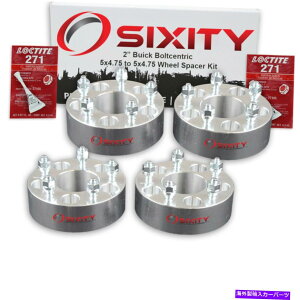 �X�y�[�T�[ 4PC 2 "�r���C�b�N���x���A�A�_�v�^�[���O�X�^�b�h5x4.75 RV�p�z�C�[���X�y�[�T�[ 4pc 2" Wheel Spacers for Buick Riveria Adapters Lugs Studs 5x4.75 rv