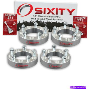 スペーサー 4PC 1.5 "三菱レイダーアダプターラグスタッド5x5.5 QE用のホイールスペーサー 4pc 1.5" Wheel Spacers for Mitsubishi Raider Adapters Lugs Studs 5x5.5 qe