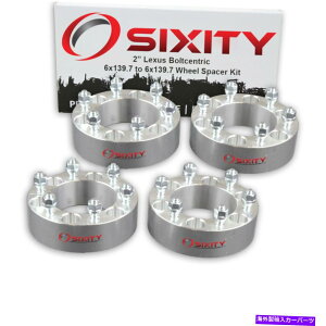 Xy[T[ 4PC 2 "NTXGX470 LX450A_v^[OX^bh6x139.7 bt̃zC[Xy[T[ 4pc 2" Wheel Spacers for Lexus GX470 LX450 Adapters Lugs Studs 6x139.7 bt