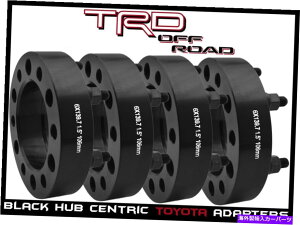 Xy[T[ 4 PCg^1.5 "̍nuS̃zC[Xy[T[A_v^[6x139܂6x5.5 4 PC TOYOTA 1.5" THICK BLACK HUB CENTRIC WHEEL SPACERS ADAPTERS 6X139 OR 6X5.5