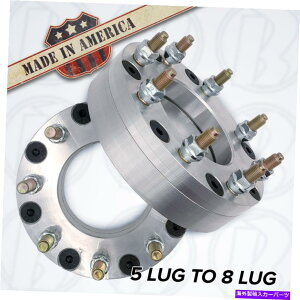 Xy[T[ 4pcs 5x105 56.6cb 25mmzC[Xy[T[V{[N[Ŷ2009-2022 5x5 to 8x6.5 | 5 to 8 Lug Chevy | Wheel Adapters / 2" Spacers | 2pc USA MADE