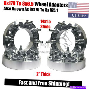Xy[T[ {1.5 "WW2032r 2017+̃zC[A2 -AJ -AJ 4 Wheel Adapters 8x170 To 8x6.5 Spacers 2" Use 8x6.5 Wheels On Ford 8x170 Trucks
