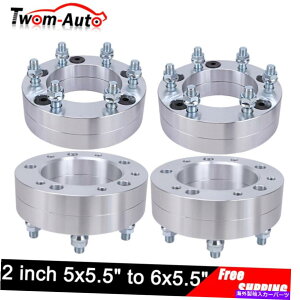 Xy[T[ 4PCS 5x5.5?6x5.5zC[A_v^[2 "C`5x139.7?6x139.7W[vtH[h 4pcs 5x5.5 to 6x5.5 Wheel Adapters 2" Inch 5x139.7 to 6x139.7 For Jeep Ford RAM