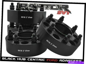 Xy[T[ 4 PC Ford F-150 Raptor Expedition Black2 "nuSzC[Xy[T[A_v^[ 4 Pc Ford F-150 Raptor Expedition Black 2" Hub Centric Wheel Spacers Adapters