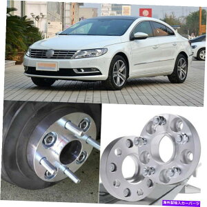 Xy[T[ 4PCS 5x112 57.1CB 25mm̃nuZN^bNzC[Xy[T[VW CC 2008+p̃Xy[T[A_v^[ 4pcs 5X112 57.1CB 25mm Thick Hubcenteric Wheel Spacer Adapters For VW CC 2008+