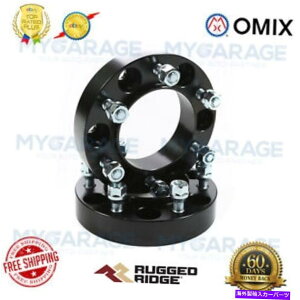 Xy[T[ 96-14g^gbN/SUVzC[Xy[T[Lbg1.25 "ubN-15201.12̊ȃbW Rugged Ridge For 96-14 Toyota Truck/SUV Wheel Spacer Kit 1.25" Black - 15201.12
