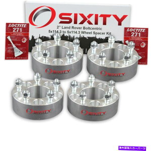 �X�y�[�T�[ 4PC 2 "�����h���[�o�[�p�z�C�[���X�y�[�T�[�t���[�����_�[�A�_�v�^�[���O�X�^�b�h5x114.3 ph 4pc 2" Wheel Spacers for Land Rover Freelander Adapters Lugs Studs 5x114.3 ph