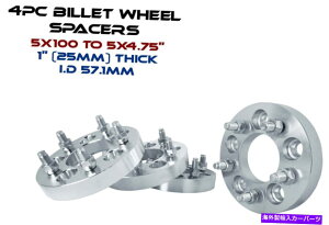 Xy[T[ 4 5x100?5x4.75 "1"̒brbgzC[Xy[T[ϊ 4 5x100 To 5x4.75" 1" Thick Forged Billet Wheel Spacers Conversion Made In USA