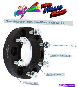 Xy[T[ 4xnuZgbNzC[Xy[T[6O1.25 "6x5.5 106mm 12x1.5g^NTXAblk 4X HubCentric Wheel Spacers 6 Lug 1.25" 6x5.5 106mm 12x1.5 For Toyota Lexus, Blk