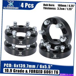 Xy[T[ 4PCS 6O6x5.5 "1.25"J[gbNM12x1.5zC[Xy[T[g^pA_v^[ 4pcs 6 Lug 6x5.5" 1.25" Car Truck M12x1.5 Wheel Spacers Adapters for Toyota